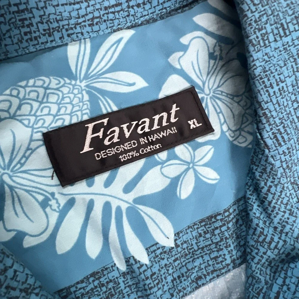 Men's Hawaiian Aloha Print Shirt -‎ Favant - Sz XL